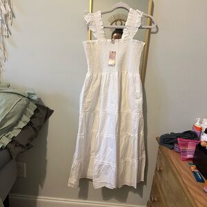 Philosophy White Ruffled Dress